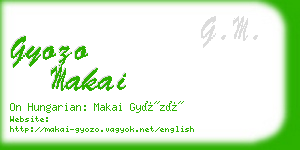 gyozo makai business card